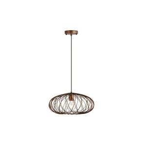 IM1 LAMPARA COLGANTE  REJILLA CAFE VINTAGE OVALADA 26733B 1L E27