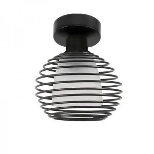 IM1 LAMPARA SUSPENDIDA COPA BLANCA C/RESORTE NEGRO 26885A-1W 1L E27  (CH)