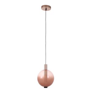 IM1 LAMPARA COLGANTE LED BASE COBRE GLOBO VIDRIO CORAL IL-DEC-1075CP 7W 3000K 420LM