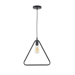 IM1 LAMPARA COLGANTE TRIANGULAR NEGRA T-20045D-BK 1L E27