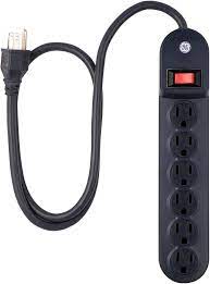 G&E REGLETA 6 TOMAS 3FT  BLACK  56223