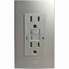 EAGLE T&J ARMADA TOMA FALLA TIERRA GFCI PLATEADO 8046PL