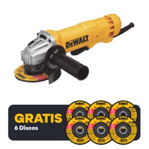 DW ESMERILADORA 4.1/2  MOD:DWE4212-B3 1200W  + 6 DISCOS + GUANTES