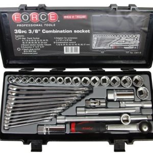 FORCE JUEGO CUBOS 36PZ ESP.3/8 6pts Y LLAVES COROFIJA C/ESTUCHE 3361 (043203)