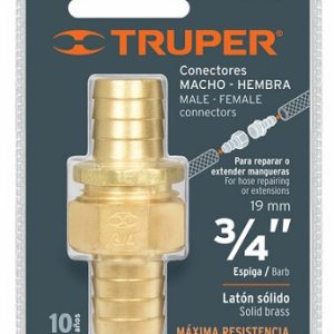 TRUPER JUEGO DE ACOPLES DORADOS M/H P/MANG METAL CFM-3/4B (12708) (2203176)