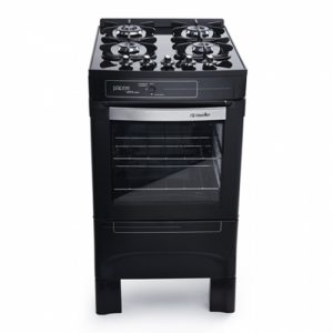 COCINA A GAS MUELLER PIACERE VETRO PLUS 4 HORNALLAS NEGRO