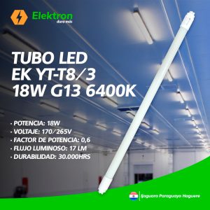 TUBO LED EK YT-T8/3 18W G13 6400K – CÓD: 223