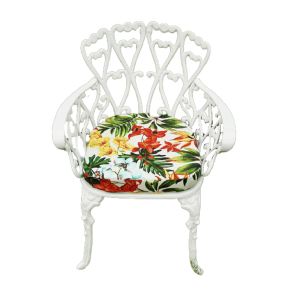 Silla en Aluminio fundido con Cojín